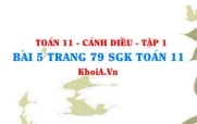 Bài 5 trang 79 SGK Toán 11 tập 1 Cánh Diều